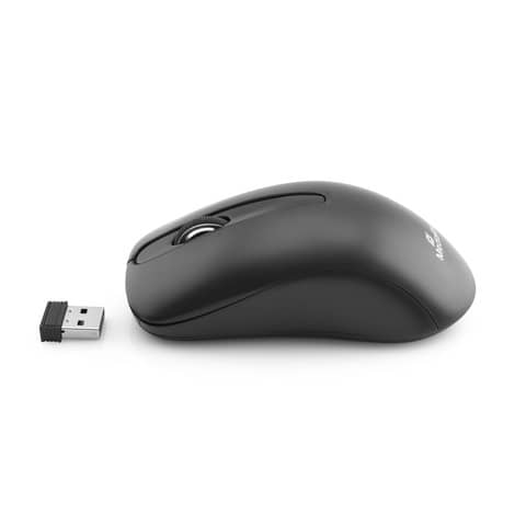 Mouse ottico 3 pulsanti wilreless USB 2.0 Media Range nero MROS209